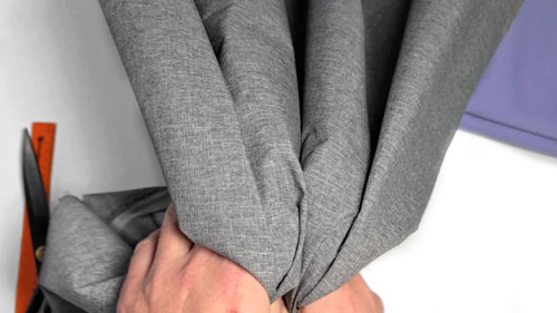 Ткань водонепроницаемая Таффета МА2401 Titanium для пошива пальто Duvet  по выкройке Helpersew