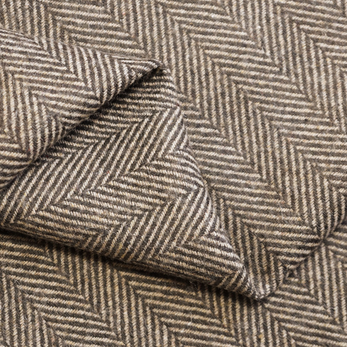 Ткань Твид костюмная шерсть Herringbone МА1907/Coffee Liqueur 
