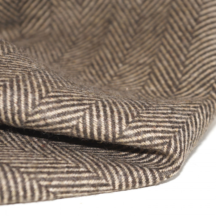 Ткань Твид костюмная шерсть Herringbone МА1907/Coffee Liqueur 