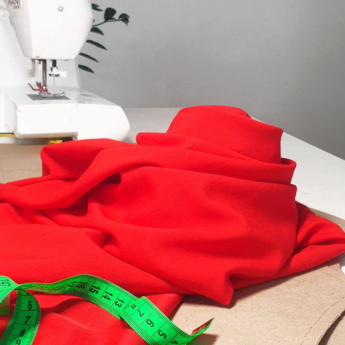 Хлопок Мерсеризованный AL2303/Scarlet для пошива топа по выкройке Patterneasy