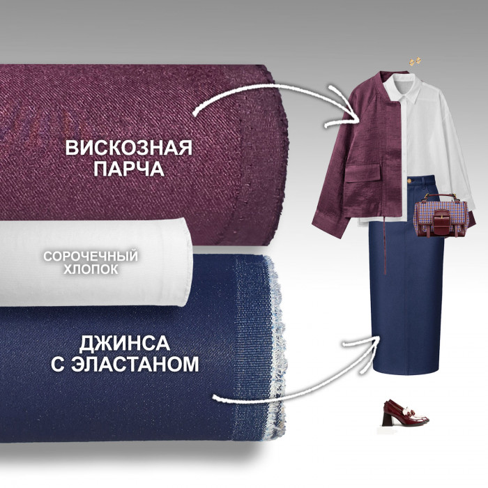 Набор тканей для шитья 05.08 Деним