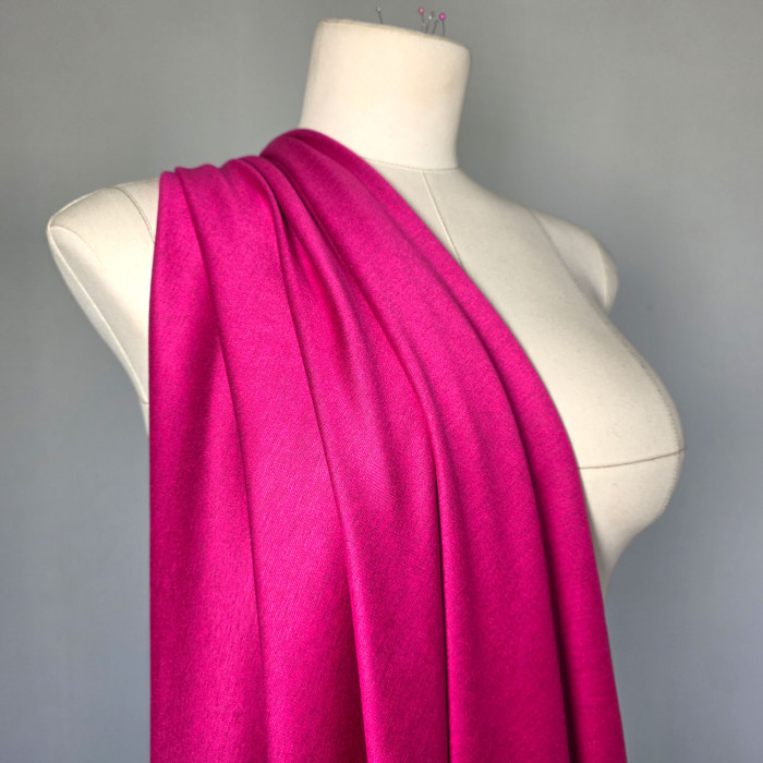 Трикотаж вискозное двухслойное полотно DR2311/Fuchsia