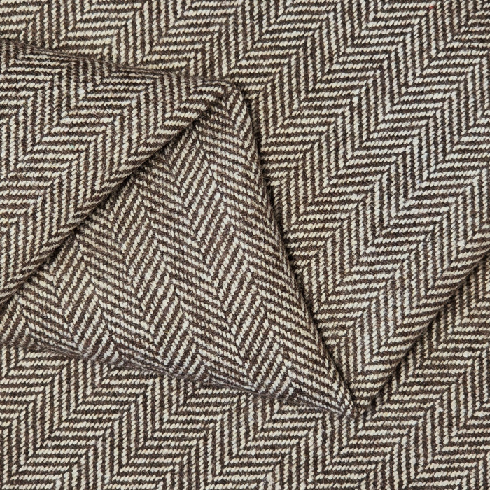 Ткань Твид костюмная шерсть Herringbone МА2708/Лесной орех 