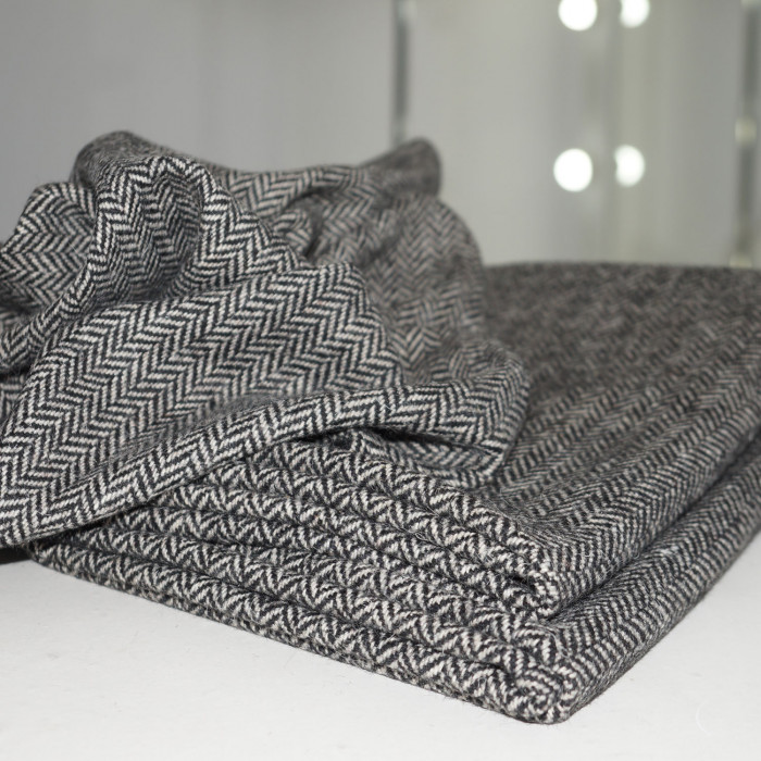 Мерный лоскут 1.5м.Ткань Твид костюмно пальтовая шерсть Herringbone МА1907/Cashew/26.04.907